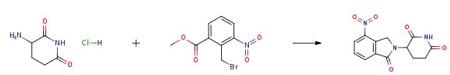 synthesis route of 3-(4-Nitro-1-oxo-1,3-dihydroisoindol-2-yl)piperidine-2,6-dione