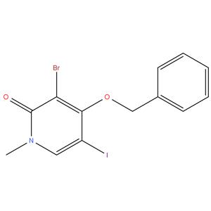 4-(benzyloxy)-3-bromo-5-iodo-1-methylpyridin-2(1H)-one